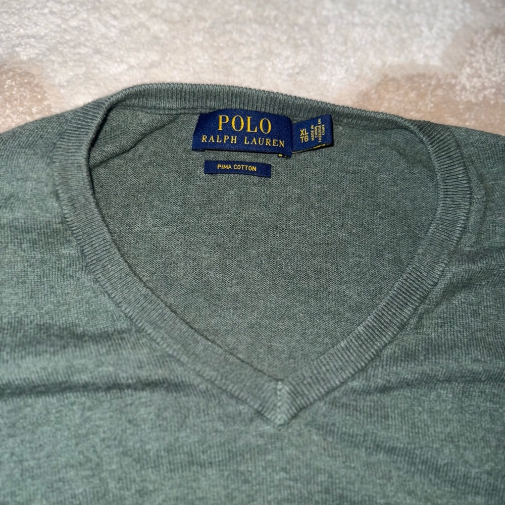 Ralph Lauren Green V-Neck Sweater